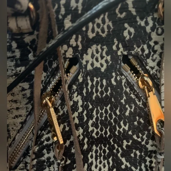NWT Rebecca Minkoff Snake Print Satchel mini - Picture 10 of 16